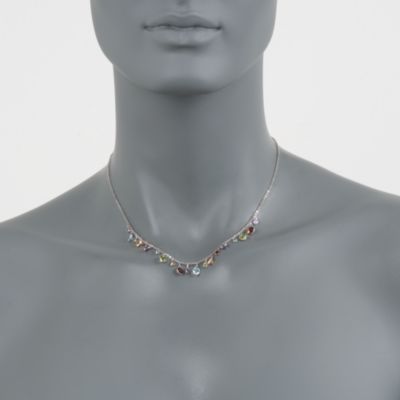 6.65 ct. t.w. Multi-Gem Necklace in 14kt White Gold &mdash; Alt Image 2