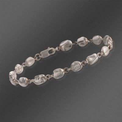 Zina Sterling Silver Pebble Bead Bracelet. 7" &mdash; Alt Image 1
