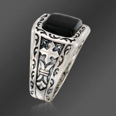 Scott Kay Men's Onyx and Sterling Silver Ring. Size 10 &mdash; Alt Image 2