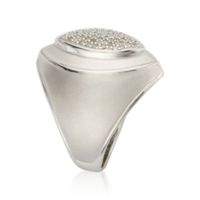 .25 ct. t.w. Pave Diamond Ring In Sterling Silver. Size 10 &mdash; Alt Image 2