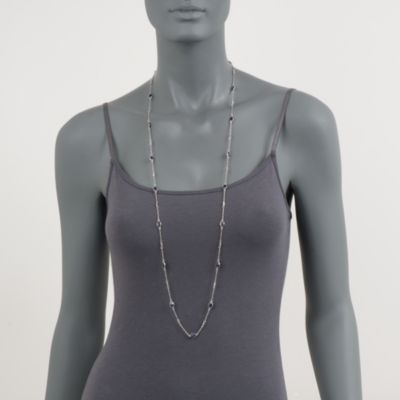 4.20 ct. t.w. Sapphire Station Necklace With Diamonds in Sterling Silver &mdash; Alt Image 7