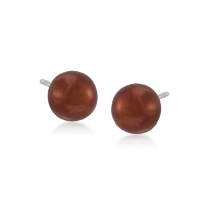 Seven Pairs of 7-7.5mm Multicolored Cultured Pearl Earrings in Sterling Silver &mdash; Alt Image 6