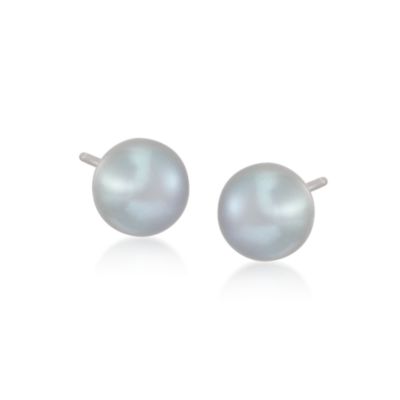 Seven Pairs of 7-7.5mm Multicolored Cultured Pearl Earrings in Sterling Silver &mdash; Alt Image 8