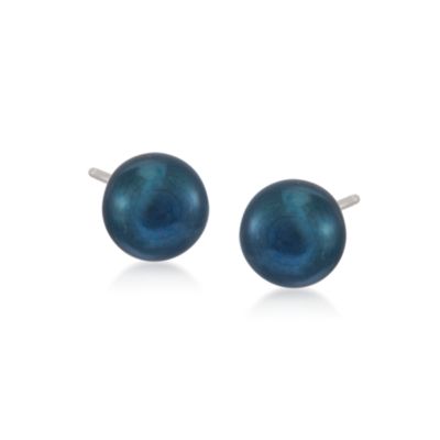 Seven Pairs of 7-7.5mm Multicolored Cultured Pearl Earrings in Sterling Silver &mdash; Alt Image 9