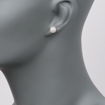 Seven Pairs of 7-7.5mm Multicolored Cultured Pearl Earrings in Sterling Silver &mdash; Alt Image 2