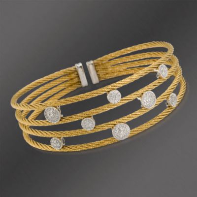 Charriol .15 ct. t.w. "Classique" Diamond Bracelet in Stainless and 18kt Yellow Gold. 7" &mdash; Alt Image 1