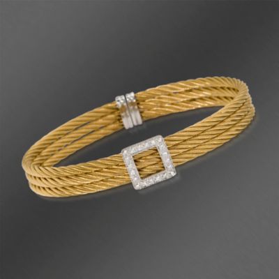 Charriol .10 ct. t.w. "Classique" Diamond Bracelet in Stainless and 18kt Yellow Gold. 7" &mdash; Alt Image 1