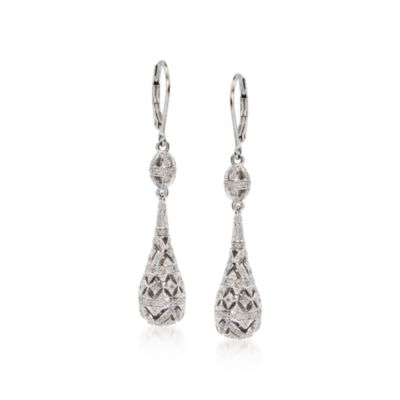 .20 ct. t.w. Diamond Teardrop Earrings in Sterling Silver &mdash; Alt Image 1