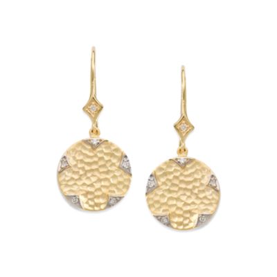 .11 ct. t.w. Diamond Disc Earrings In 14kt Two-Tone Gold  &mdash; Alt Image 1
