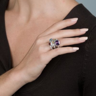 4.75 ct. t.w. Set of Five Multi-Gem Rings in Sterling Silver &mdash; Alt Image 3