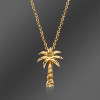 Roberto Coin 18kt Yellow Gold Palm Tree Pendant Necklace. 16" &mdash; Alt Image 1