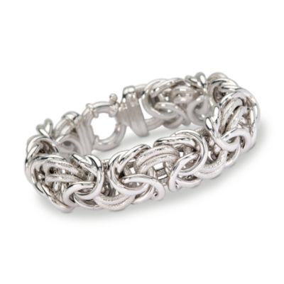 Italian Sterling Silver Byzantine Bracelet &mdash; Alt Image 1