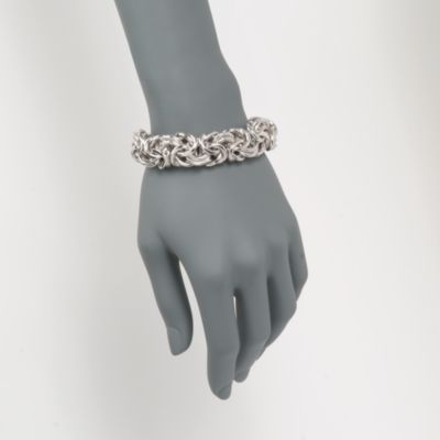 Italian Sterling Silver Byzantine Bracelet &mdash; Alt Image 2