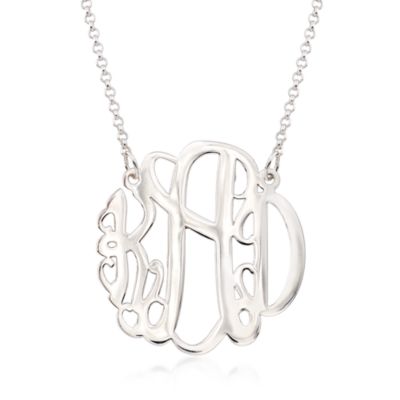 Sterling Silver Monogram   Necklace &mdash; Alt Image 1