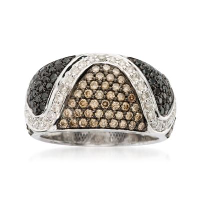 1.25 ct. t.w. Diamond Wave Ring in 14kt White Gold &mdash; Alt Image 1