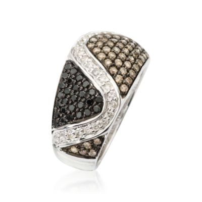 1.25 ct. t.w. Diamond Wave Ring in 14kt White Gold &mdash; Alt Image 2