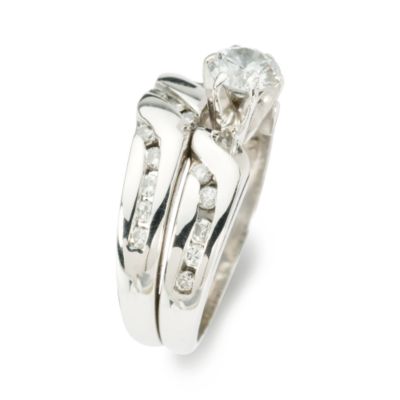 C. 1990 Vintage 1.00 ct. t.w. Diamond Wedding Ring Set in 14kt White Gold. Size 5 &mdash; Alt Image 2