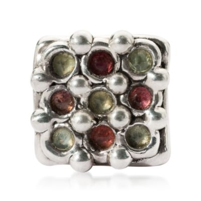 Multi-Gem Checkerboard Ring In Sterling Silver. Size 6 &mdash; Alt Image 1