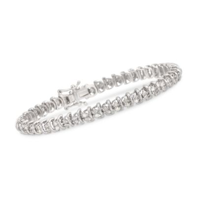 2.00 ct. t.w. Diamond Tennis Bracelet in Sterling Silver. 7.5" &mdash; Alt Image 1