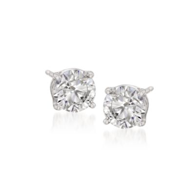 .50 ct. t.w. Diamond Stud Earrings in 14kt White Gold &mdash; Alt Image 1