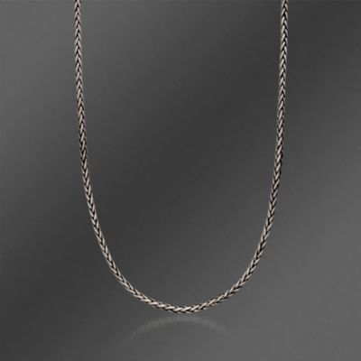 Zina Sterling Silver 2mm Woven Chain Necklace. 17" &mdash; Alt Image 1