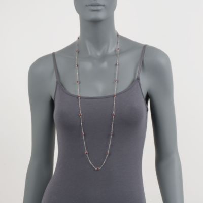 4.20 ct. t.w. Ruby Station Necklace With Diamond In Sterling Silver &mdash; Alt Image 7