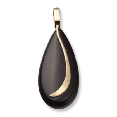 Black Onyx Sweep Pendant In 14kt Yellow Gold &mdash; Alt Image 1