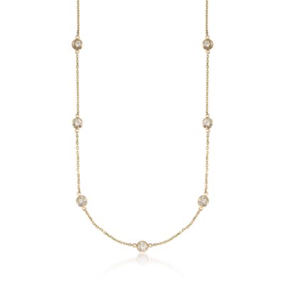 2.00 ct. t.w. Diamond Station Necklace In 14kt Yellow Gold &mdash; Alt Image 1