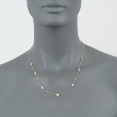 2.00 ct. t.w. Diamond Station Necklace In 14kt Yellow Gold &mdash; Alt Image 2