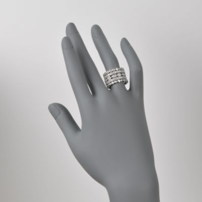 Set of Five 2.80 ct. t.w. CZ Eternity Bands in Sterling Silver &mdash; Alt Image 2