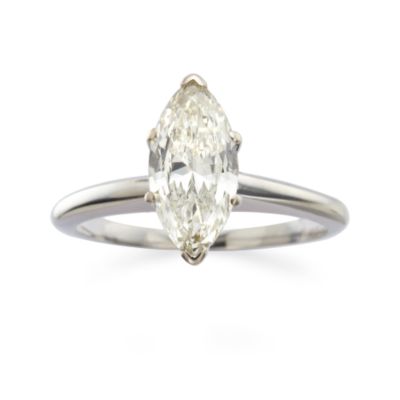 C. 1985 Vintage 1.00 Carat Diamond Solitaire Engagement Ring in 14kt White Gold. Size 5 &mdash; Alt Image 1