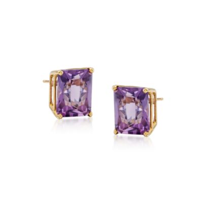 8.00 ct. t.w. Amethyst Earrings in 14kt Yellow Gold &mdash; Alt Image 1