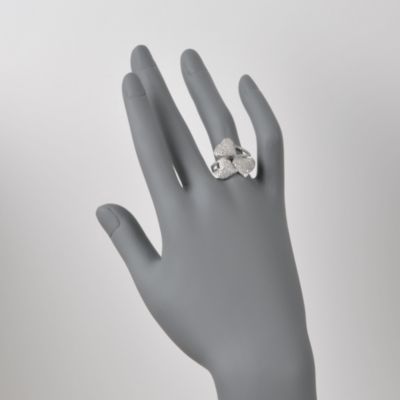 1.05 ct. t.w. Pave Diamond Heart Ring In 14kt White Gold &mdash; Alt Image 2
