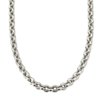 Men's Stainless Steel 10mm Link Chain . 24" &mdash; Alt Image 1