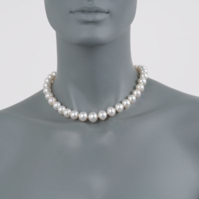10-13mm South Sea Pearl Necklace in 14kt White Gold &mdash; Alt Image 2
