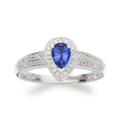 .50 Carat Tanzanite Ring With Diamond in 14kt White Gold &mdash; Alt Image 1