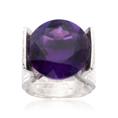 12.50 Carat Amethyst Ring in Sterling Silver &mdash; Alt Image 1