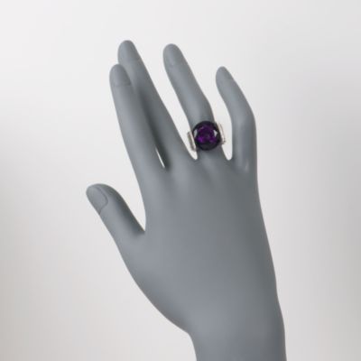 12.50 Carat Amethyst Ring in Sterling Silver &mdash; Alt Image 2