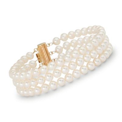 5-5.5mm Pearl Bracelet in 14kt Yellow Gold &mdash; Alt Image 1