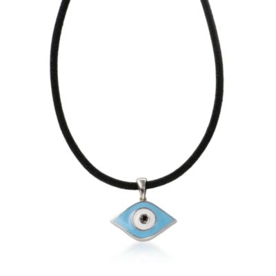 Evil Eye Necklace With Diamond Accent In Sterling Silver &mdash; Alt Image 1