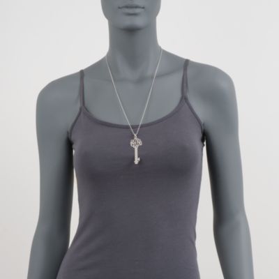 Sterling Silver Monogram Key Necklace &mdash; Alt Image 2