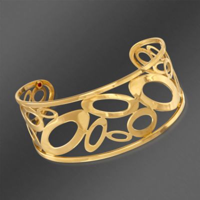 Roberto Coin 18kt Yellow Gold "Chic & Shine" Cuff Bracelet. 7" &mdash; Alt Image 1