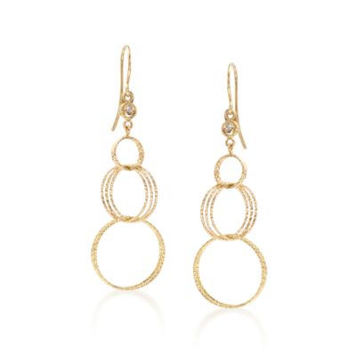 Roberto Coin Multi-Link Diamond Accent Earrings With Rubies in 18kt Yellow Gold   &mdash; Alt Image 1