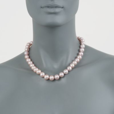 10-11mm Pink Pearl Necklace in 14kt Yellow Gold. 16" &mdash; Alt Image 3