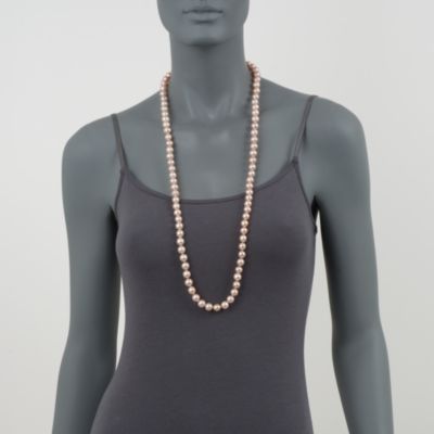10-11mm Pink Pearl Necklace in 14kt Yellow Gold. 16" &mdash; Alt Image 7