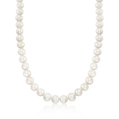 10-11mm Cultured Pearl Necklace in 14kt Yellow Gold &mdash; Alt Image 1