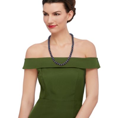 10-11mm Black Pearl Necklace in 14kt Yellow Gold &mdash; Alt Image 5