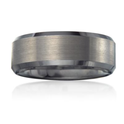 Men's 8mm Tungsten Carbide Wedding Ring &mdash; Alt Image 1