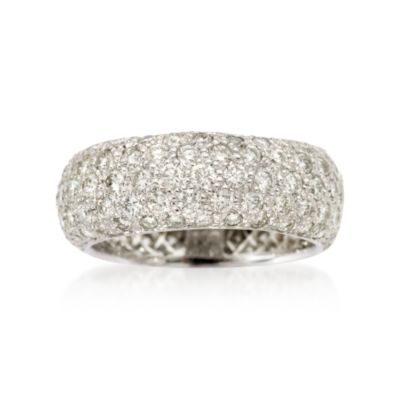 2.85 ct. t.w. Pave Diamond Eternity Band In 14kt White Gold &mdash; Alt Image 1