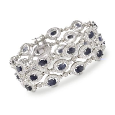 11.50 ct. t.w. Sapphire Bracelet in Sterling Silver &mdash; Alt Image 1